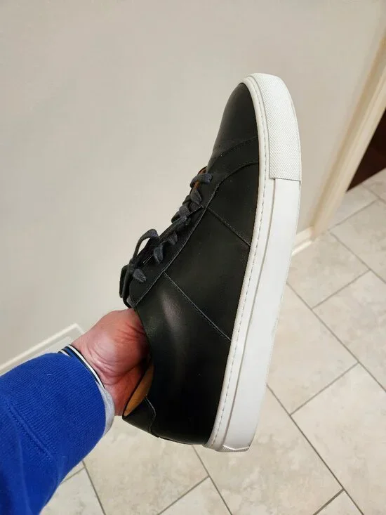 GREATS Men's Royale Leather Sneakers, Black, Sz 13 - Picture 13 of 16